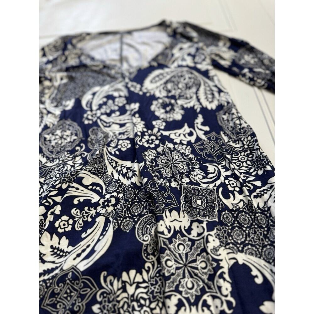 NWT Michael Lauren x Revolve Blue & White Paisley Print Mini Dress Size Small S - Picture 2 of 7